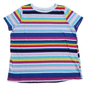 Torrid Classic‎ Fit Women's Multicolor Striped  Shortsleeve Tee Size 00
